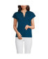 ფოტო #1 პროდუქტის Women's Supima Cotton Johnny Collar Polo