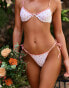 Фото #3 товара The Frolic X Lyds Butler Eleanora contrast binding tie side bikini bottom