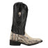 Ferrini Vibora Snake Embroidered Square Toe Cowboy Womens Black Casual Boots 90