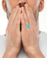 ფოტო #2 პროდუქტის EFFY® Men's Turquoise Ring in Sterling Silver