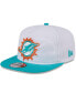 Фото #1 товара Men's White/Aqua Miami Dolphins 2024 NFL Training Camp Golfer Snapback Hat