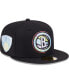 Фото #1 товара Men's Black Brooklyn Nets Color Pack 59FIFTY Fitted Hat