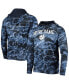 Фото #1 товара Men's Navy Notre Dame Fighting Irish Mossy Oak SPF 50 Performance Long Sleeve Hoodie T-shirt