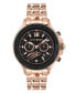 ფოტო #1 პროდუქტის Men's Warrior Tech Chronograph Date Quartz Rose Gold Stainless Steel 47.5MM