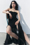 Фото #10 товара Платье из полупрозрачной ткани без бретелей ZARA
