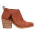 Фото #1 товара TOMS Lea Zippered Round Toe Booties Womens Brown Casual Boots 10019131T
