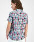 ფოტო #2 პროდუქტის Women's Patchwork Plaid Cotton Shirt