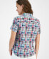 Фото #2 товара Women's Patchwork Plaid Cotton Shirt