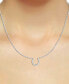 ფოტო #2 პროდუქტის Diamond Horseshoe 18" Pendant Necklace (1/8 ct. t.w.) in Sterling Silver