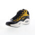 Reebok Question Mid Mens Black Leather Lace Up Athletic Basketball Shoes