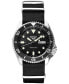 ფოტო #1 პროდუქტის LIMITED EDITION Men's Automatic 5 Sports Black Nylon Strap Watch 42.5mm, Created for Macy's