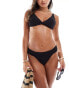 Vero Moda tie front bikini top in black