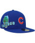 ფოტო #1 პროდუქტის Men's Royal Chicago Cubs Stateview 59FIFTY Fitted Hat