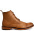 ფოტო #2 პროდუქტის Men's Paris Floral Embossed Leather Dress Boots