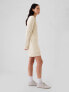 Фото #3 товара CashSoft Varsity Cable-Knit Mini Sweater Dress