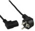 Фото #1 товара InLine Power cable - CEE 7/7 angled / 3pin IEC C13 left angled - black - 5m