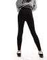 River Island premium high waist jersey legging in black