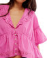 ფოტო #4 პროდუქტის Women's Elle Eyelet-Trim Blouse