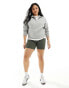 In The Style Plus sculpt and control legging short in khaki