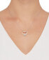 ფოტო #2 პროდუქტის Cubic Zirconia Heart 18" Pendant Necklace in Sterling Silver & 14k Gold-Plate