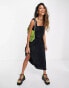 Фото #8 товара Only square neck maxi smock dress in black