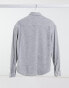 ASOS Actual 90s oversized shirt in grey marl velour