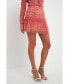 ფოტო #5 პროდუქტის Women's Shirred Floral Mesh Skirt