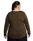 Фото #2 товара Plus Size Sportswear Essentials Long-Sleeve Top