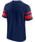 Men's Navy New England Patriots Textured Hashmark V-Neck T-shirt
