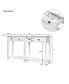 Фото #10 товара Rustic Brushed Texture Entryway Table Console Table With Drawer And Bottom Shelf