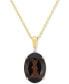 Prasiolite (4-1/2 ct. t.w.) & Diamond Accent 18" Pendant Necklace in 14k Gold (Also in Smoky Quartz)