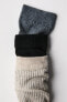 Ribbed fine knit socks