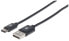 Фото #5 товара Manhattan USB-C to USB-A Cable - 1m - Male to Male - Black - 480 Mbps (USB 2.0) - Equivalent to USB2AC1M - Hi-Speed USB - Lifetime Warranty - Polybag - 1 m - USB C - USB A - USB 2.0 - Male/Male - Black