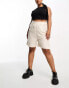 Only Curve linen shorts in cream