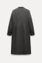 Классическое пальто облегающего кроя из смесовой шерсти — zw collection ZARA