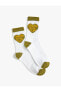 Фото #4 товара Slogan İşlemeli Soket Çorap