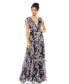 Фото #1 товара Платье для женщин Mac Duggal Ieena с плиссированным v-образным вырезом и завязками на плечах