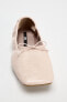 FAUX PATENT FINISH BALLET FLATS WITH BOW