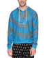 ფოტო #1 პროდუქტის Men's Waffle-Knit Fun Stripe Licky-Print Hooded Pajama T-Shirt