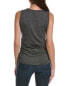 Фото #2 товара Forte Cashmere Ruched Tank Women's Grey Xs