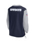 ფოტო #2 პროდუქტის Men's Navy Dallas Cowboys 2023 Sideline V-Neck Pullover Windshirt