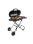 15000 BTU Portable Propane BBQ Grill with Wheels and Side Shelf-Black