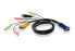 Фото #1 товара ATEN USB KVM Cable 3m - 3 m - VGA - Black - HD-15 - USB A - 2 x 3.5mm - HDB-15 - 2 x 3.5mm - Male