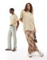 Фото #1 товара Calvin Klein Jeans unisex monologo oversized t-shirt in washed sand