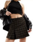 Фото #4 товара Reclaimed Vintage mini check skirt with bows