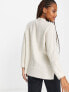 Фото #3 товара New Look boyfriend knitted cardigan in oatmeal