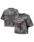 ფოტო #1 პროდუქტის Women's Gray, Black Florida Gators Park Camo Boxy T-shirt