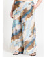 Plus Size Wide Leg Printed Chiffon Pant