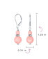 Фото #4 товара Natural Pink Coral Bali Milgrain Edged Beaded Rondel Separator Double Ball Round Drop Dangle Earrings Sterling Silver Lever back