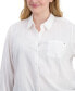 Фото #3 товара Plus Size Cotton Striped Utility Shirt